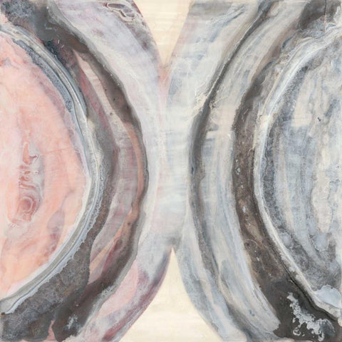 Surface Study III White Modern Wood Framed Art Print with Double Matting by Stramel, Renee W.
