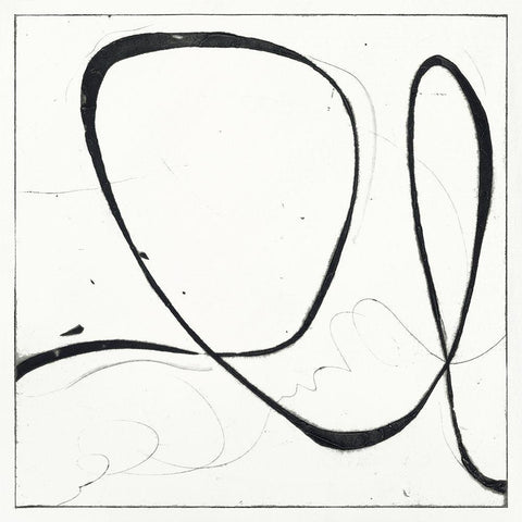 Custom Big Swirl 2 White Modern Wood Framed Art Print with Double Matting by Gillette, Susan