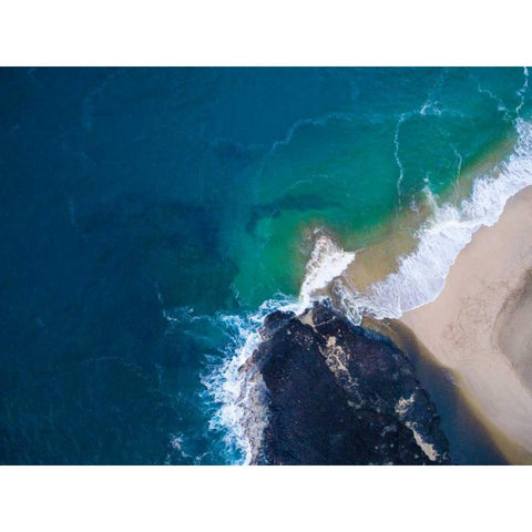 Hawaii View I White Modern Wood Framed Art Print by Mead, Adam