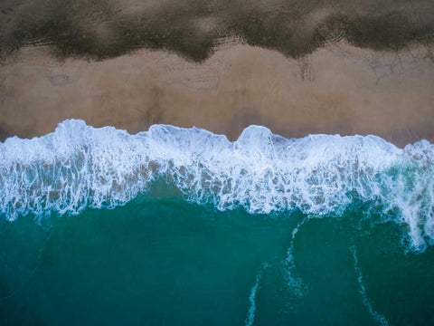 Hawaii View II White Modern Wood Framed Art Print with Double Matting by Mead, Adam