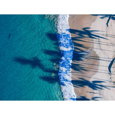 Hawaii View VI Black Modern Wood Framed Art Print with Double Matting by Mead, Adam