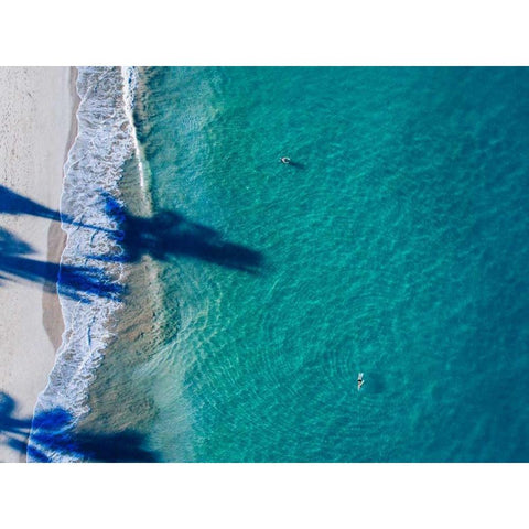 Hawaii View VII White Modern Wood Framed Art Print by Mead, Adam