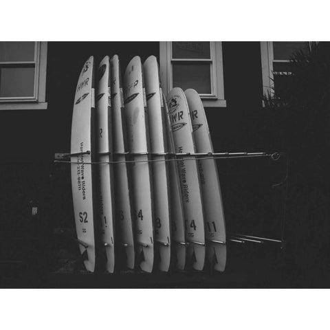 Hawaii View VIII Black Modern Wood Framed Art Print by Mead, Adam