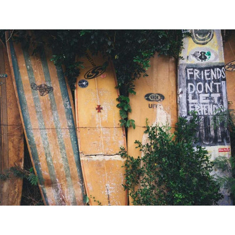 Hawaii View X Black Modern Wood Framed Art Print by Mead, Adam