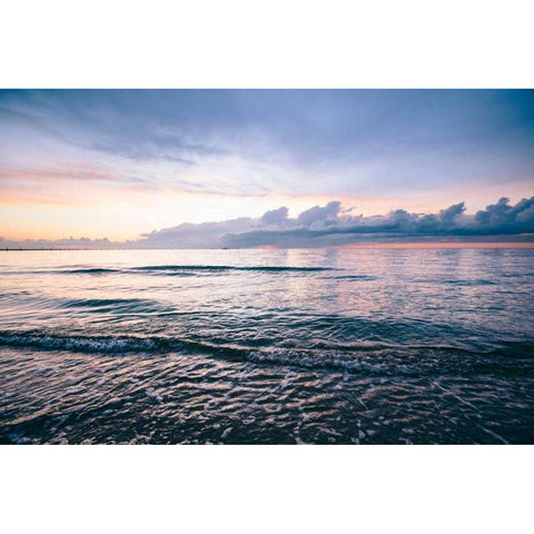 First Landing-Sea IV White Modern Wood Framed Art Print by Mead, Adam