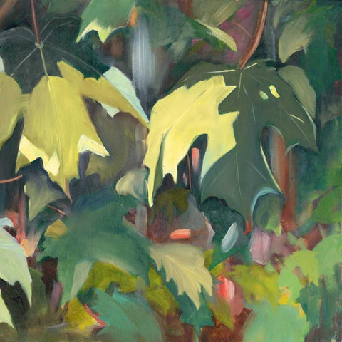 Leaf Array II White Modern Wood Framed Art Print by Iafrate, Sandra