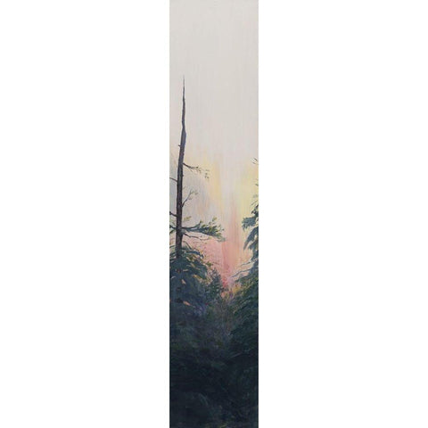 Pacific Northwest Panel V Black Modern Wood Framed Art Print with Double Matting by Iafrate, Sandra