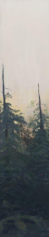 Pacific Northwest Panel VI Black Ornate Wood Framed Art Print with Double Matting by Iafrate, Sandra