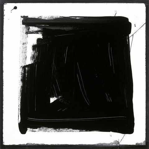 Custom Black and White N. Black Modern Wood Framed Art Print by Palek, Franka