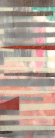 Staggered Lines II Black Ornate Wood Framed Art Print with Double Matting by Goldberger, Jennifer