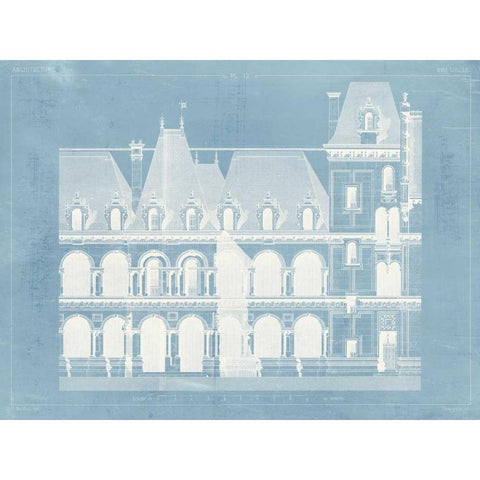 Architecture Francaise I Black Modern Wood Framed Art Print by Vision Studio