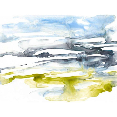 Sweeping Fields I Black Modern Wood Framed Art Print by Goldberger, Jennifer