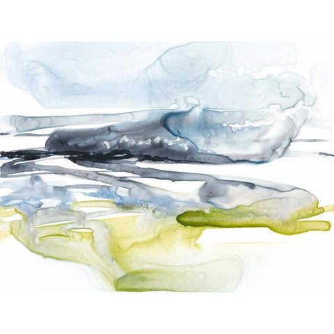 Sweeping Fields II White Modern Wood Framed Art Print by Goldberger, Jennifer