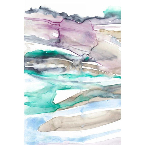 Geode Layers I Black Modern Wood Framed Art Print with Double Matting by Goldberger, Jennifer