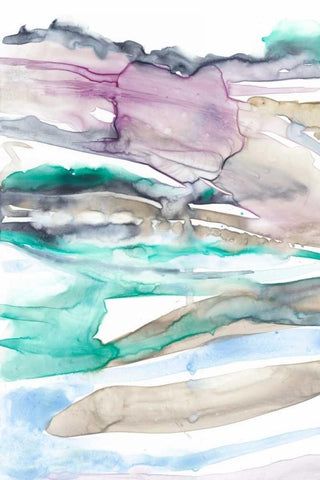 Geode Layers I White Modern Wood Framed Art Print with Double Matting by Goldberger, Jennifer