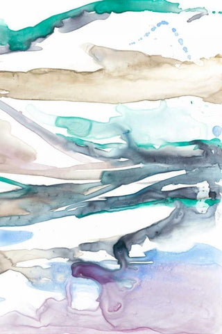 Geode Layers II White Modern Wood Framed Art Print with Double Matting by Goldberger, Jennifer