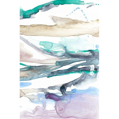 Geode Layers II White Modern Wood Framed Art Print by Goldberger, Jennifer