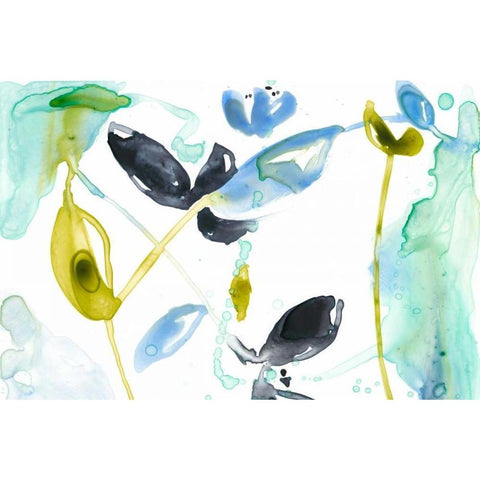 Hanging Garden I Black Modern Wood Framed Art Print with Double Matting by Goldberger, Jennifer