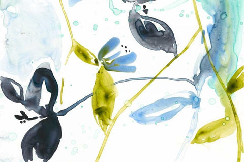 Hanging Garden II White Modern Wood Framed Art Print with Double Matting by Goldberger, Jennifer