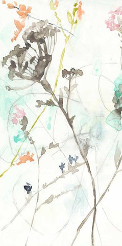 Wildflower Breath I Black Ornate Wood Framed Art Print with Double Matting by Goldberger, Jennifer