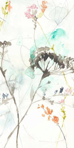 Wildflower Breath II Black Ornate Wood Framed Art Print with Double Matting by Goldberger, Jennifer