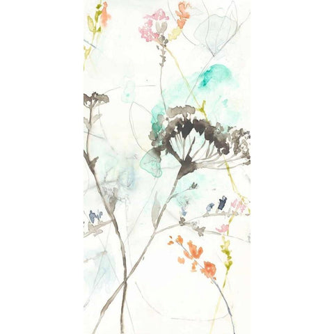 Wildflower Breath II Black Modern Wood Framed Art Print by Goldberger, Jennifer