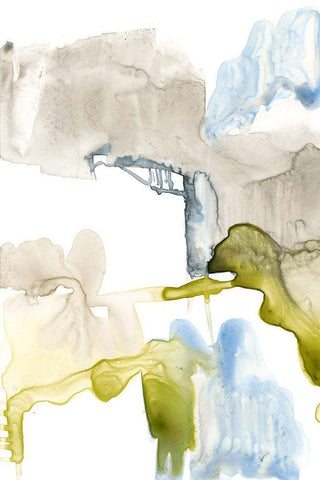 Wandering Layers I Black Ornate Wood Framed Art Print with Double Matting by Goldberger, Jennifer