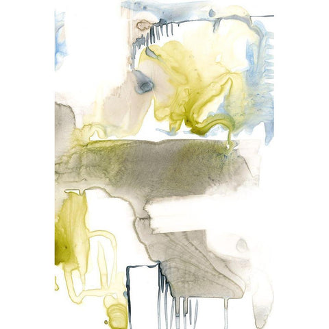 Wandering Layers II Black Modern Wood Framed Art Print with Double Matting by Goldberger, Jennifer