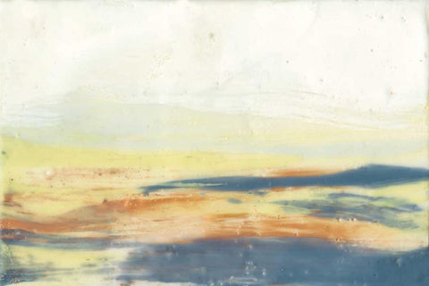 Bronze Horizon I Black Ornate Wood Framed Art Print with Double Matting by Goldberger, Jennifer