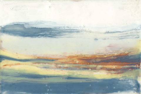 Bronze Horizon II Black Ornate Wood Framed Art Print with Double Matting by Goldberger, Jennifer