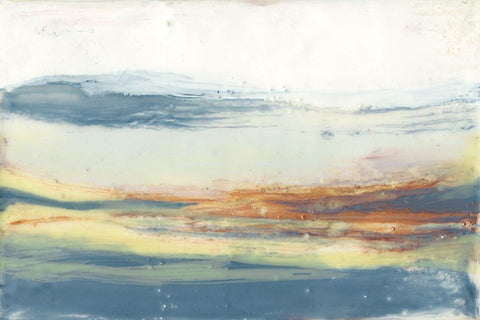 Bronze Horizon II Black Ornate Wood Framed Art Print with Double Matting by Goldberger, Jennifer