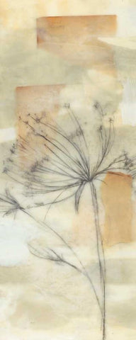 Neutral Lace II White Modern Wood Framed Art Print with Double Matting by Goldberger, Jennifer