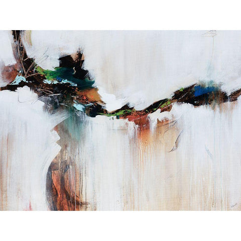 Azure Jazz White Modern Wood Framed Art Print by Edmunds, Sydney
