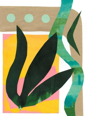 South Beach I White Modern Wood Framed Art Print with Double Matting by Stramel, Renee W.