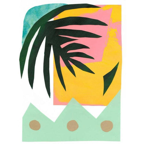 South Beach II Black Modern Wood Framed Art Print with Double Matting by Stramel, Renee W.