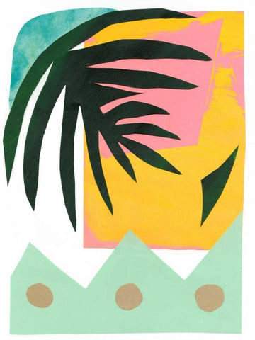 South Beach II White Modern Wood Framed Art Print with Double Matting by Stramel, Renee W.