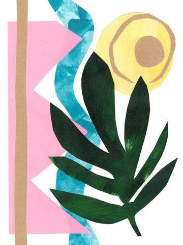 South Beach III White Modern Wood Framed Art Print with Double Matting by Stramel, Renee W.