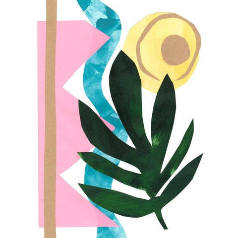 South Beach III Black Modern Wood Framed Art Print with Double Matting by Stramel, Renee W.