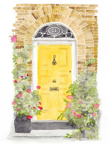 Warm Welcome V White Modern Wood Framed Art Print with Double Matting by McCavitt, Naomi