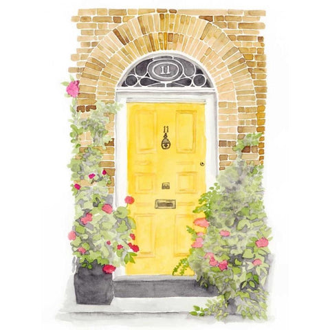 Warm Welcome V Black Modern Wood Framed Art Print with Double Matting by McCavitt, Naomi