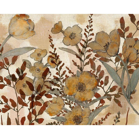Sienna Arrangement I Black Modern Wood Framed Art Print by Studio W