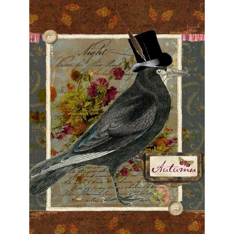 Collected Autumn I Black Modern Wood Framed Art Print with Double Matting by Lloyd, Sandy