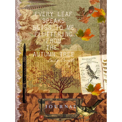 Collected Autumn II Black Modern Wood Framed Art Print with Double Matting by Lloyd, Sandy