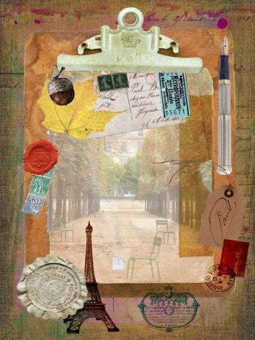 Collected Autumn III White Modern Wood Framed Art Print with Double Matting by Lloyd, Sandy