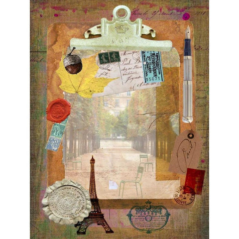 Collected Autumn III Gold Ornate Wood Framed Art Print with Double Matting by Lloyd, Sandy