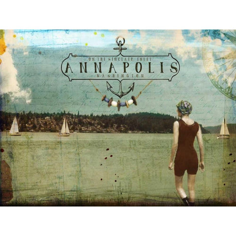 Annapolis Black Modern Wood Framed Art Print with Double Matting by Lloyd, Sandy