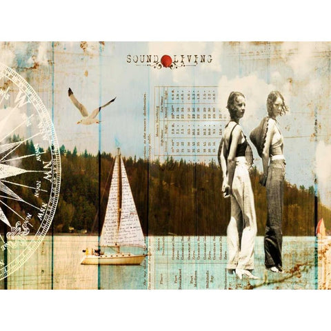 Sound Living Black Modern Wood Framed Art Print with Double Matting by Lloyd, Sandy