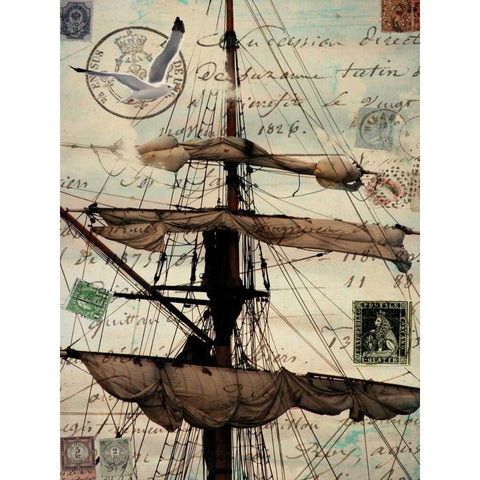 Journey White Modern Wood Framed Art Print by Lloyd, Sandy