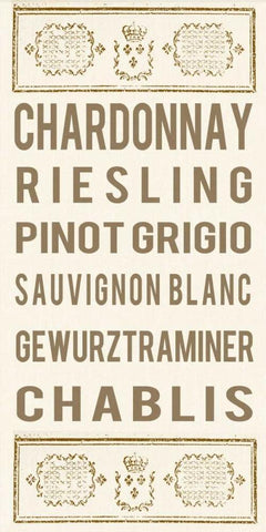 White Wine White Modern Wood Framed Art Print with Double Matting by Lloyd, Sandy