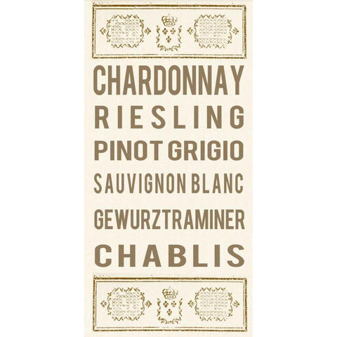 White Wine White Modern Wood Framed Art Print by Lloyd, Sandy